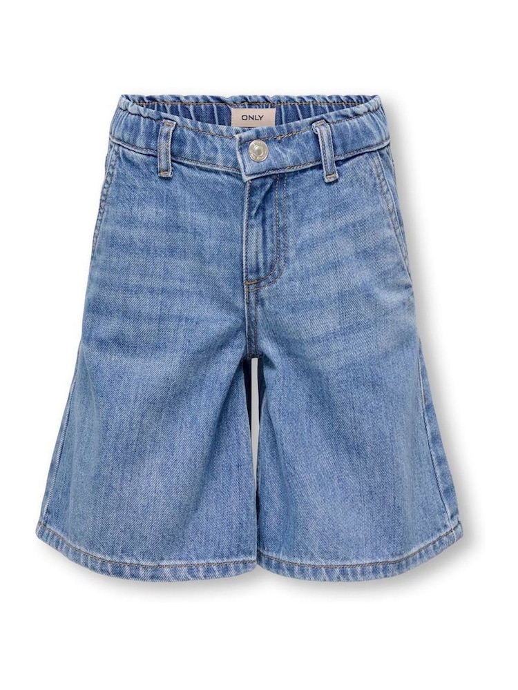 Elasitcated Waist Wide Long Bermuda Shorts - Изображение 2 из 4