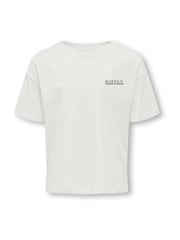 ONLY KIDS Short Sleeve Embroidery White T-Shirt - Image 1 of 3