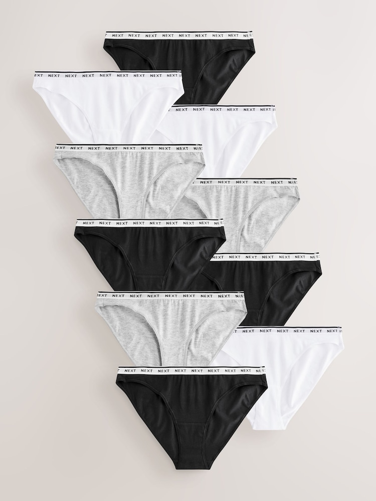 Schwarz - Slips mit Logo, 10er-Pack - Bild 1 von 10 Schwarz - Slips mit Logo, 10er-Pack - Bild 1 von 10