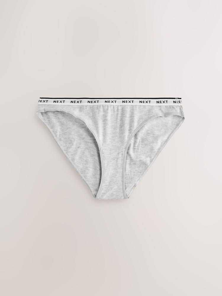 Black Cotton Logo Knickers 10 Pack - Image 7 of 10