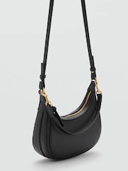 Mango Black Mini Oval Cross-Body Bag - Image 3 of 4