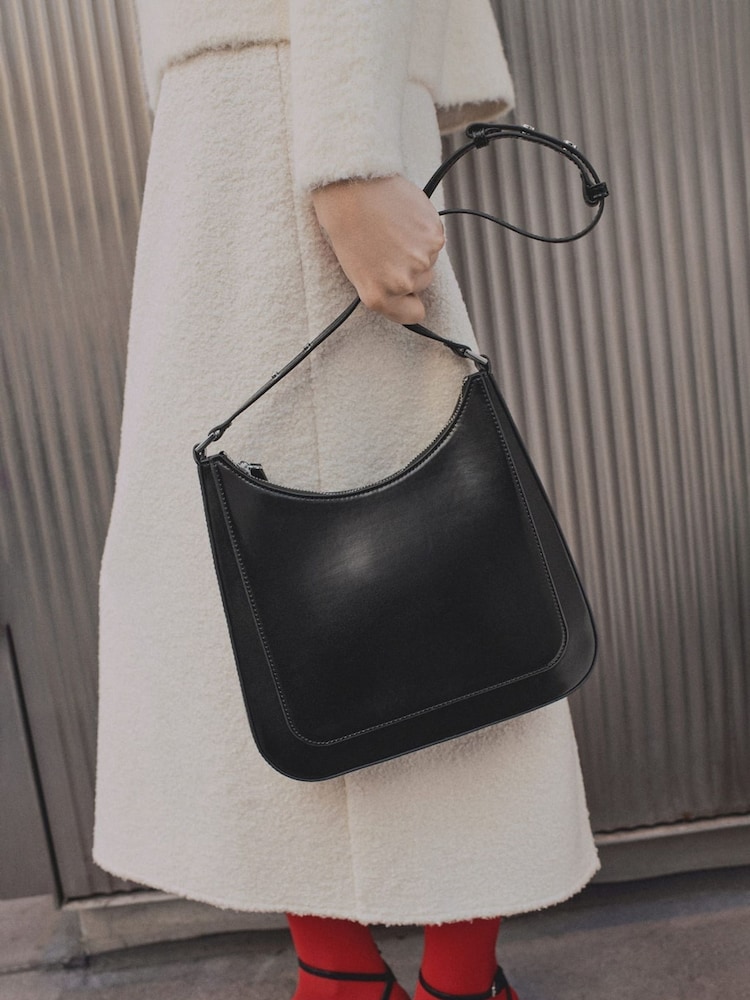 Mango Black Square Shoulder Bag - Image 1 of 4