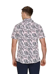 Raging Bull Blue Short Sleeve Large Fern 100% Cotton Shirt - Image 2 of 5
