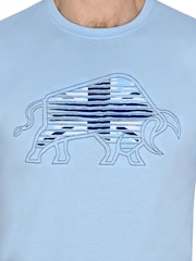 Raging Bull Blue 100% Cotton Slash Bull T-Shirt - Image 4 of 4