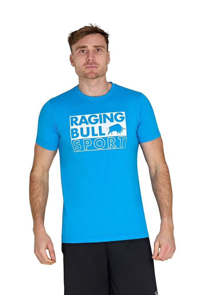 Raging Bull Blue Sport Foil T-Shirt - Image 1 of 4