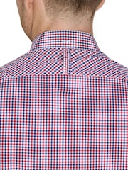Raging Bull Red Short Sleeve Graph Check 100% Cotton Poplin Shirt - Image 5 of 5