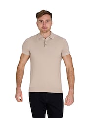 Raging Bull Natural 100% Cotton Short Sleeve Knitted Polo Shirt - Image 1 of 4