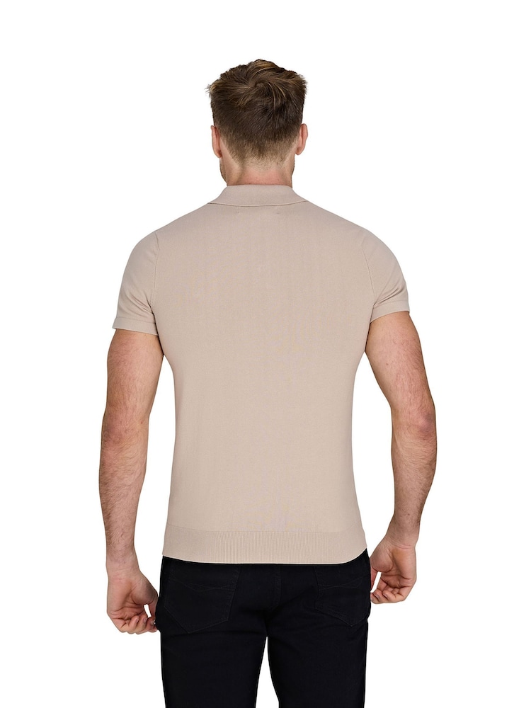 Raging Bull Natural 100% Cotton Short Sleeve Knitted Polo Shirt - Image 2 of 4