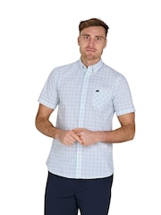 Raging Bull Short Sleeve Window Pane 100% Cotton Poplin White Shirt - Image 1 of 5