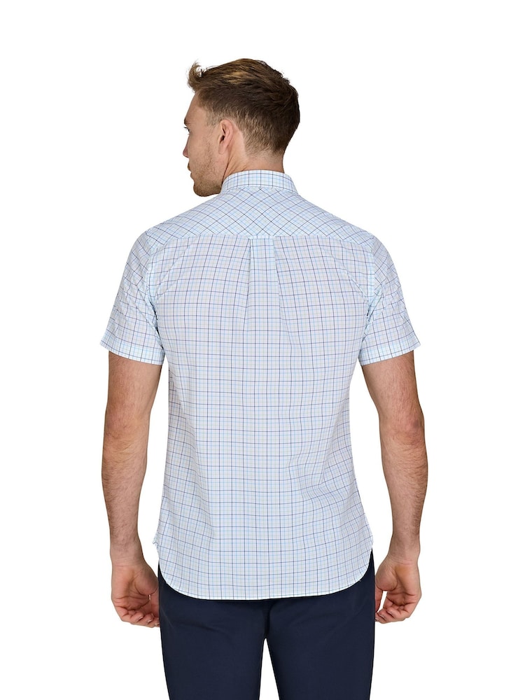 Raging Bull Short Sleeve Window Pane 100% Cotton Poplin White Shirt - Image 2 of 5