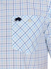 Raging Bull Short Sleeve Window Pane 100% Cotton Poplin White Shirt - Image 4 of 5