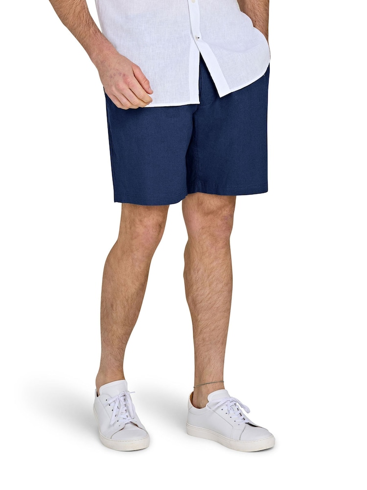 Raging Bull Blue Stretch Waist Shorts - Image 1 of 2 Raging Bull Blue Stretch Waist Shorts - Image 1 of 2