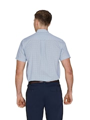 Raging Bull Short Sleeve Pentagon Pattern 100% Cotton Poplin White Shirt - Image 2 of 6