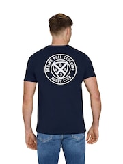 Raging Bull Blue 100% Cotton Rugby Club Back Print T-Shirt - Image 2 of 5