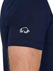 Raging Bull Blue 100% Cotton Rugby Club Back Print T-Shirt - Image 3 of 5