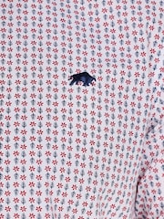 Raging Bull Short Sleeve Flower Geo 100% Cotton Poplin White Shirt - Image 4 of 5