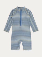 KIDLY Blue 3/4 Sleeve Sunsuit - Image 1 of 3