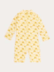 KIDLY Blue 3/4 Sleeve Sunsuit - Image 1 of 4