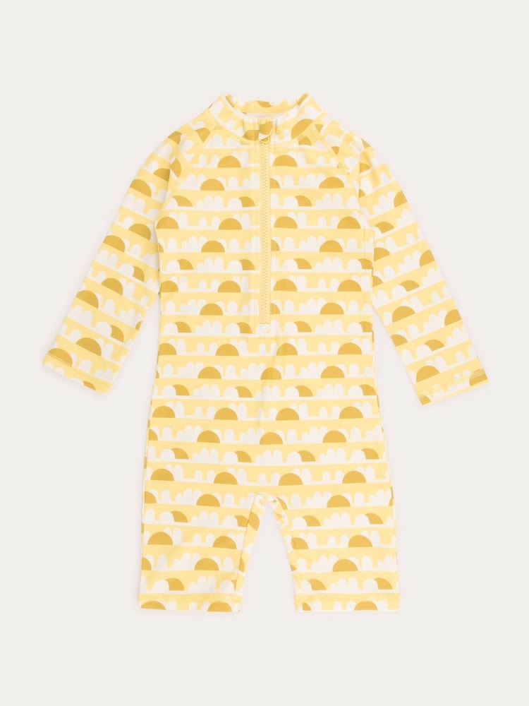 KIDLY Blue 3/4 Sleeve Sunsuit - Image 1 of 4