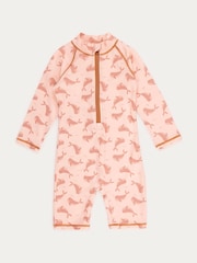 KIDLY Blue 3/4 Sleeve Sunsuit - Image 1 of 4