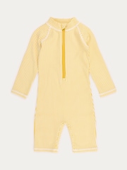 KIDLY Pink 3/4 Sleeve Seersucker Sunsuit - Image 1 of 4