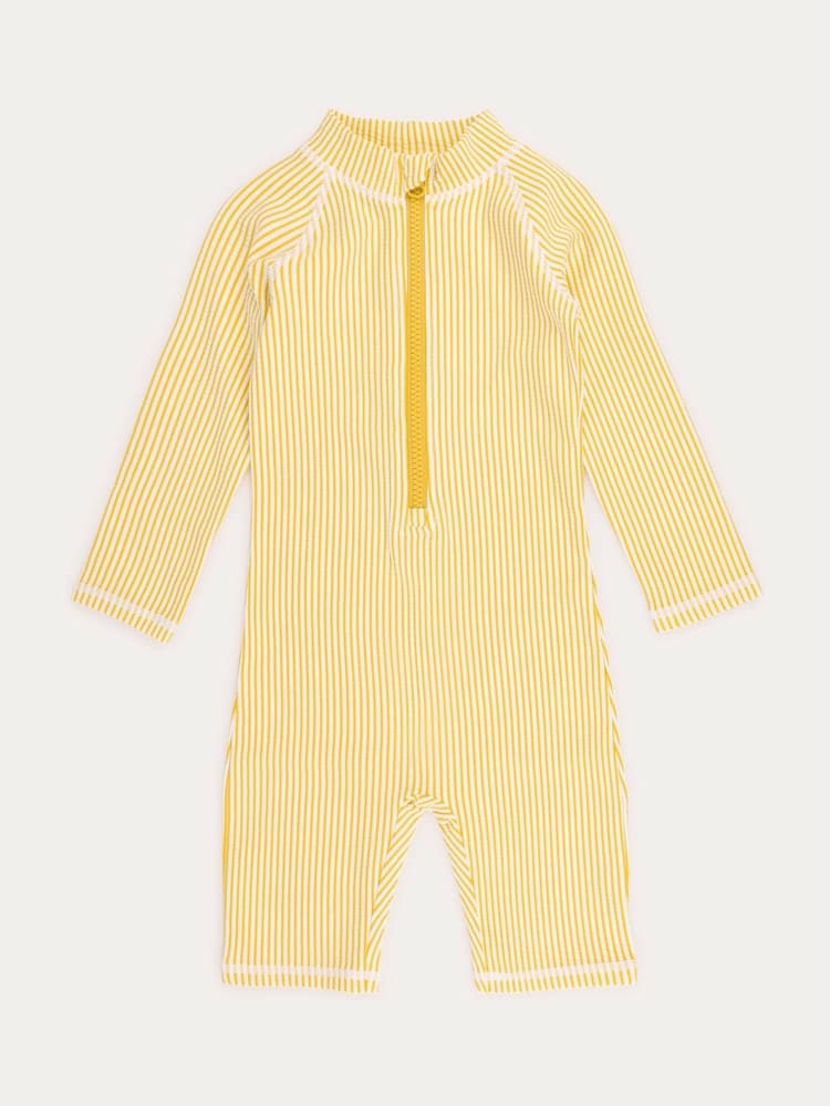 KIDLY Pink 3/4 Sleeve Seersucker Sunsuit - Image 1 of 4