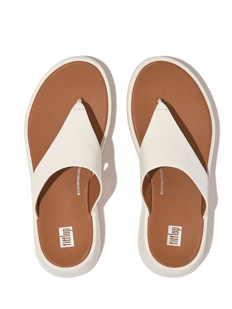 FitFlop Cream F-Mode Toe Post Sandals - Image 1 of 5