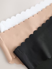 Black/White/Praline Nude Brazilian No VPL Scallop Knickers 7 Pack - Image 9 of 10