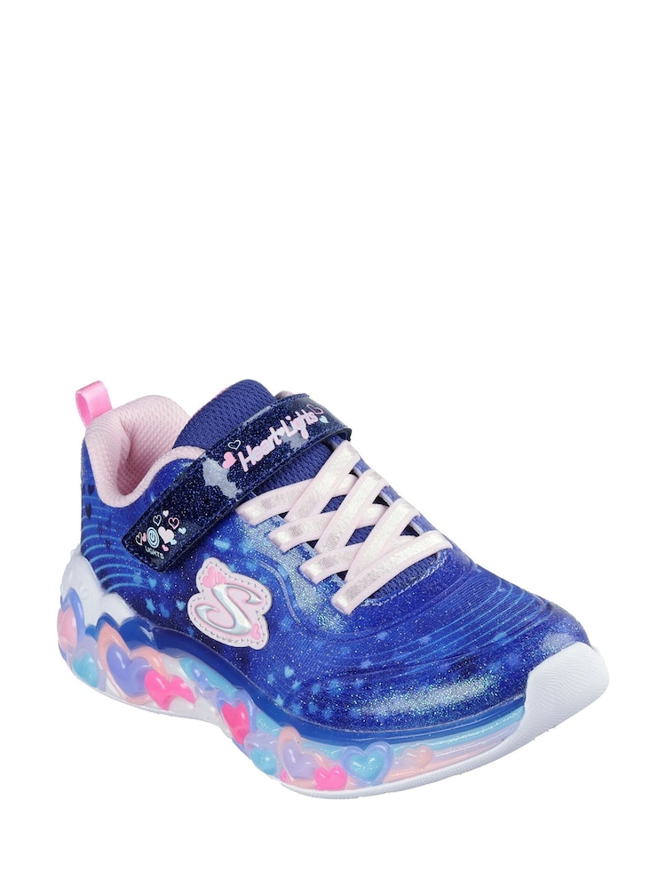 Skechers Blue Eternal Heart Lights Trainers - Image 2 of 3