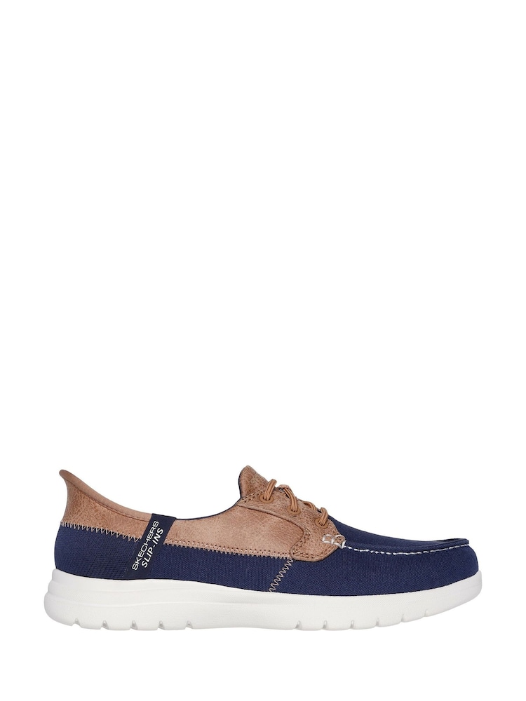 Синий - Skechers On the GO Flex Palmilla Boat Shoes - Image 1 of 3
