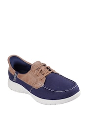 Синий - Skechers On the GO Flex Palmilla Boat Shoes - Image 2 of 3