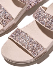 FitFlop Pink Lulu 2 Bar Glitter Sandals - Image 6 of 6