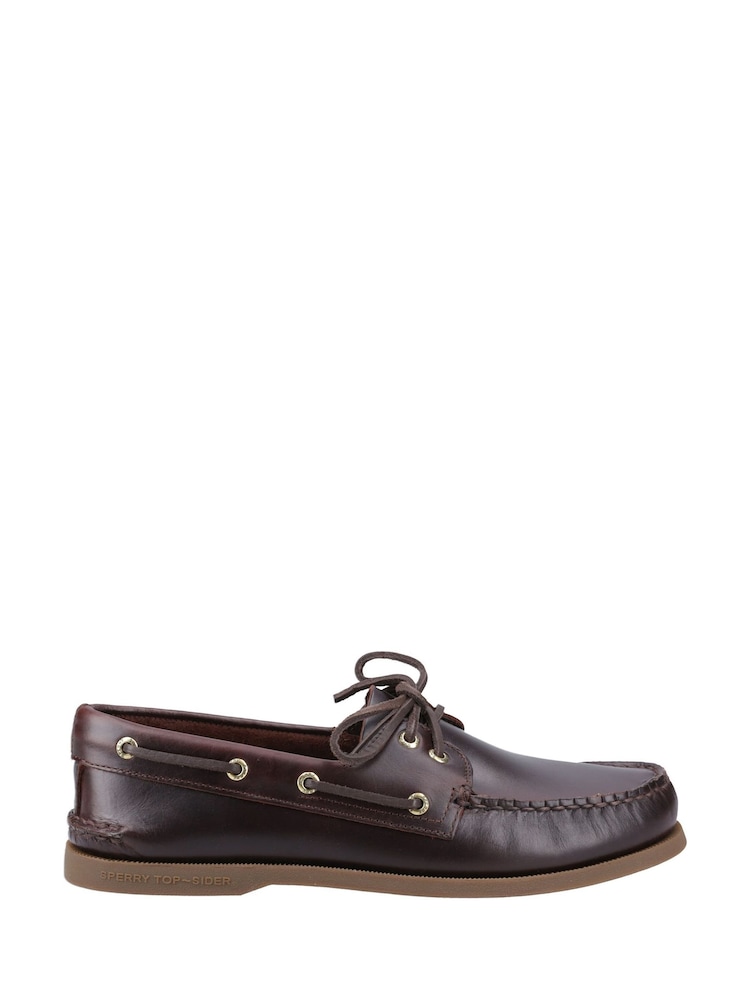 Sperry Authentic 2 Eye Boat Brown Shoes - Image 1 of 4