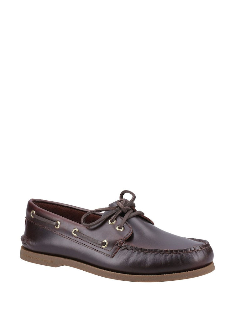 Sperry Authentic 2 Eye Boat Brown Shoes - Image 2 of 4