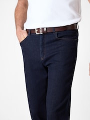Oliver Sweeney Tapered Fit Blue Stretch Denim 100% Cotton Jeans - Image 5 of 7