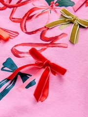 Pink Bow Jolly Christmas Jumper Sweatshirt (3-16yrs) - Image 7 of 8