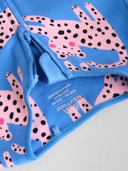 Blue/Pink Animal Character - 3 Pack Two Way Zip Baby Sleepsuits (0mths-2yrs) - Imagen 9 de 12