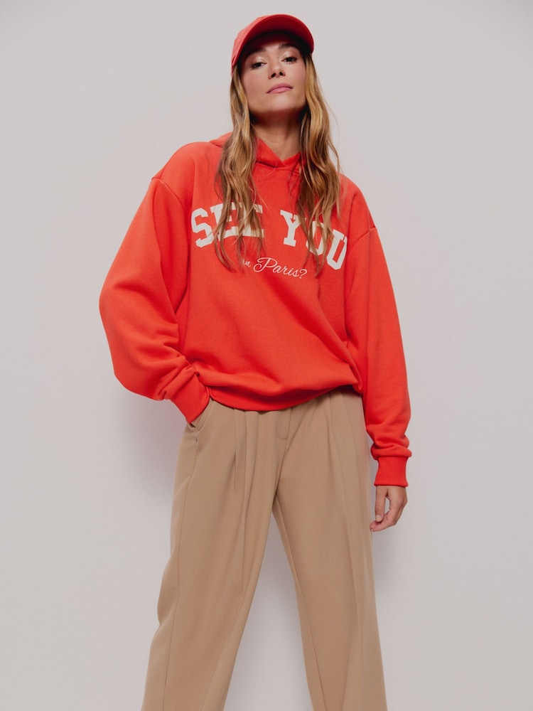 Smith & Soul Red Oversized College Hoodie - Image 1 of 5