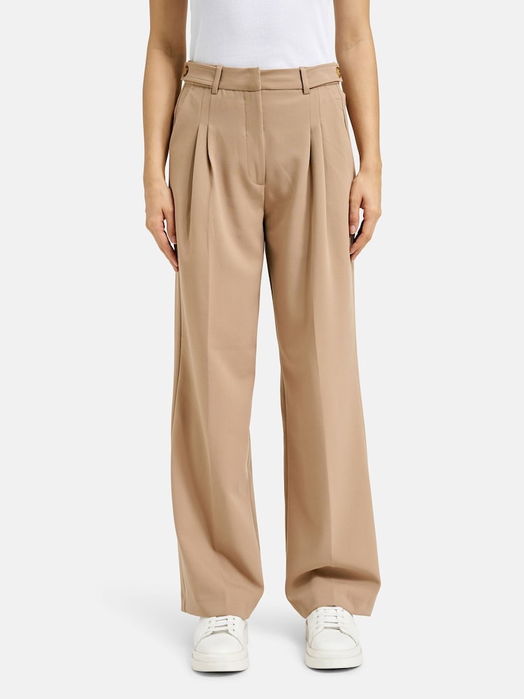 Smith & Soul Tan Brown Wide Leg Trousers - Image 2 of 4