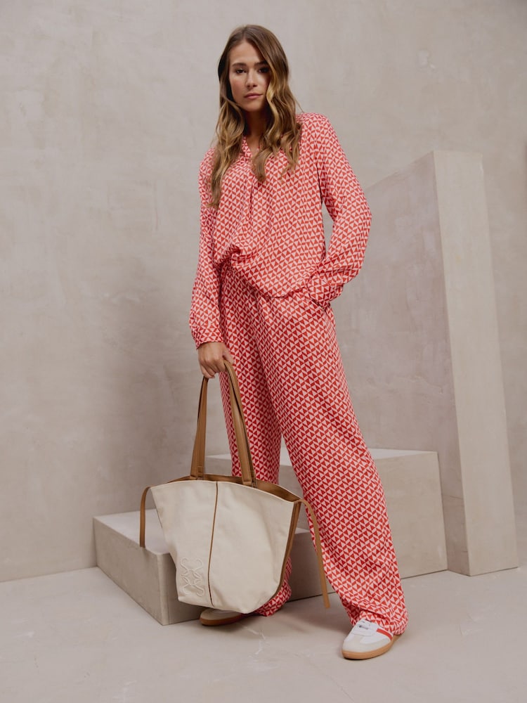 Smith & Soul Red And Pink Printed Blouse - Image 1 of 4