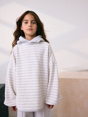 Grey/White Stripe Hoodie (3-16yrs) - Image 1 of 4