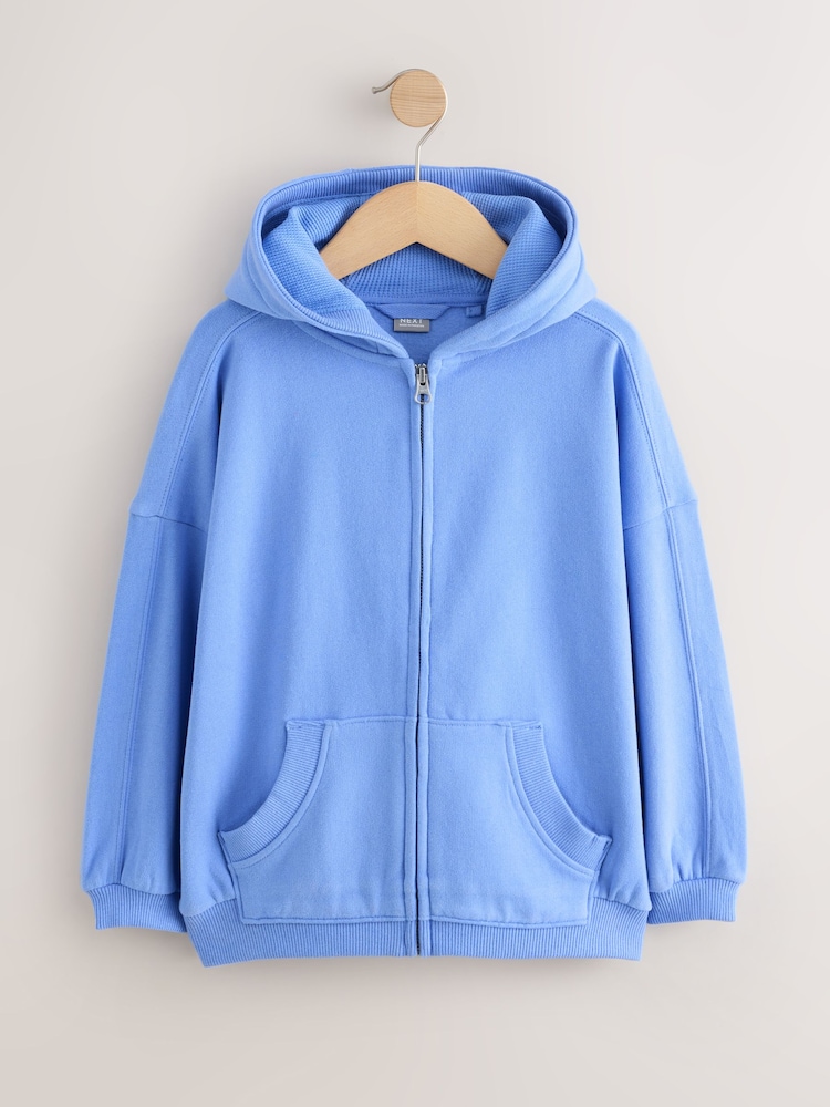 Blue Zip Through Hoodie (3-16yrs) - Image 1 of 4