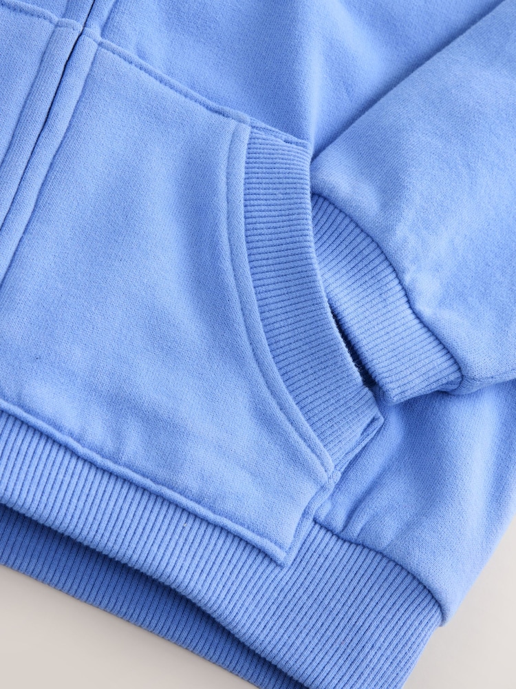 Blue Zip Through Hoodie (3-16yrs) - Image 8 of 8 Blue Zip Through Hoodie (3-16yrs) - Image 8 of 8