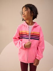 Pink Multi Stripe Zip Through Hoodie (3-16yrs) - Image 1 of 4