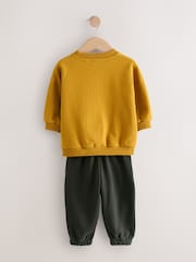 Ockergelb/Kohlefarben Farm - Sweatshirt und Jogginghose im Set (3 Monate bis 7 Jahre) - Bild 6 von 8