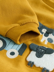 Ockergelb/Kohlefarben Farm - Sweatshirt und Jogginghose im Set (3 Monate bis 7 Jahre) - Bild 8 von 8