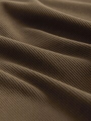 The Set Navy/Brown/Stripe/Cream 4 Pack V-Neck Ribbed Long Sleeve T-Shirts - Image 7 of 7
