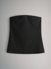 The Set White/Black/Light Grey Marl/Chocolate Brown/Stripe 5 Pack Ribbed Bandeau Tops - Image 2 of 8