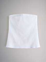 The Set White/Black/Light Grey Marl/Chocolate Brown/Stripe 5 Pack Ribbed Bandeau Tops - Image 5 of 8