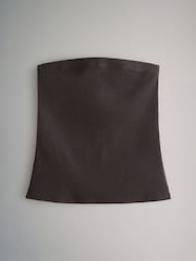 The Set White/Black/Light Grey Marl/Chocolate Brown/Stripe 5 Pack Ribbed Bandeau Tops - Image 6 of 8